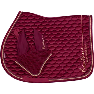 Kentaur - Czaprak z nausznikami Rose Gold - Samet (Bordowy)